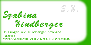 szabina windberger business card